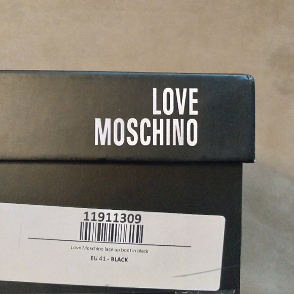 Love Moschino Boot WM -Black/Red ❤ Heart Motif-10 - Picture 2 of 6
